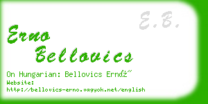 erno bellovics business card